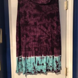 Fold over top Lucky Brand tye dye skirt